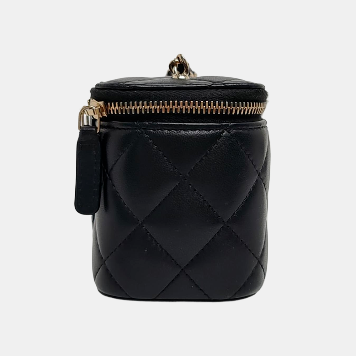 VANITY CASE Mini Quilted Lambskin Black