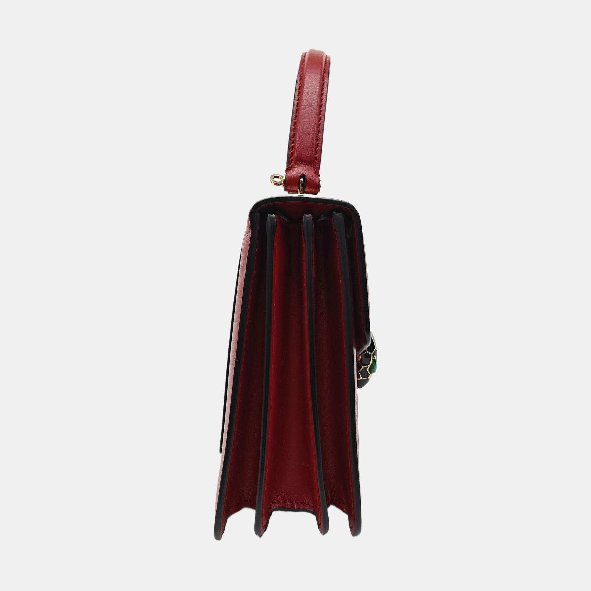 SERPENTI FOREVER Small Quilted Calfskin Red
