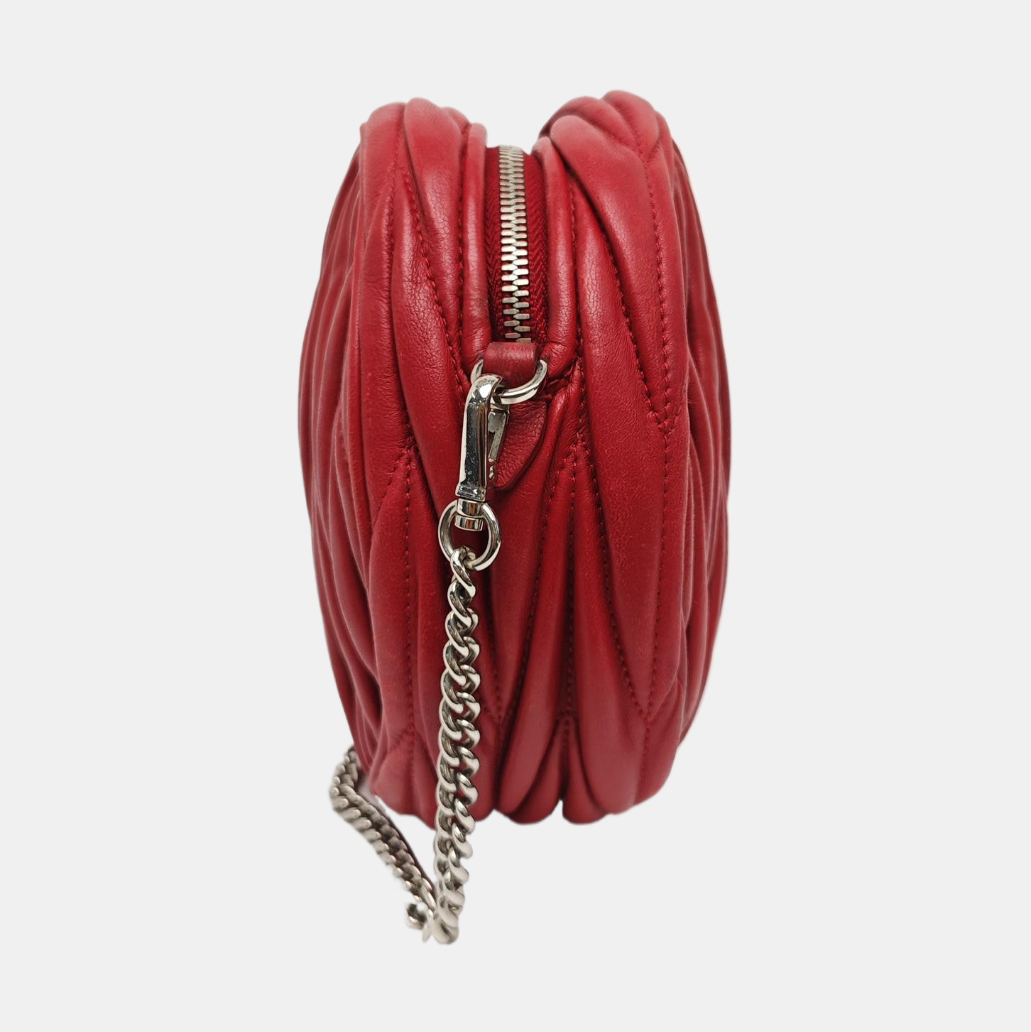 Matelassé Quilted Lambskin Red
