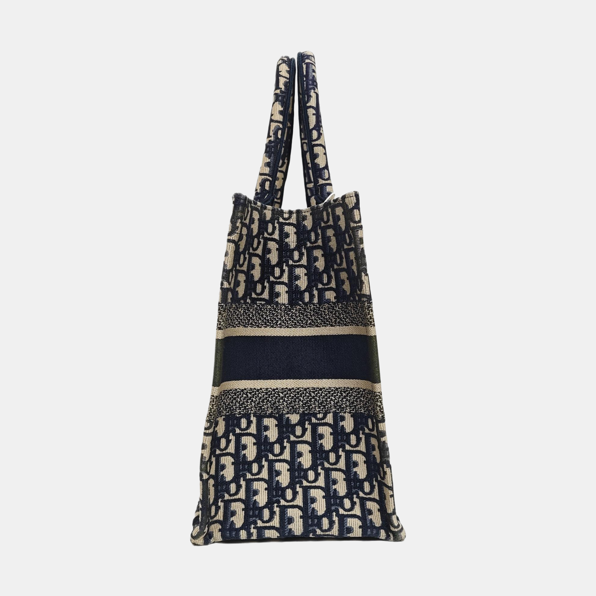 Book Tote Medium Oblique Canvas Blue