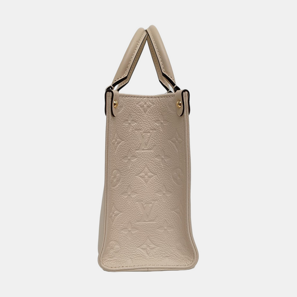 ONTHEGO PM Monogram Calfskin Beige