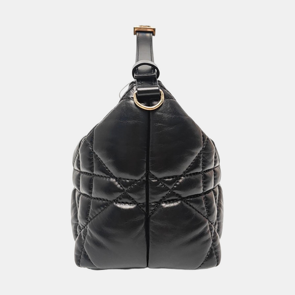 Diortravel Nomad Medium Cannage Calfskin Black