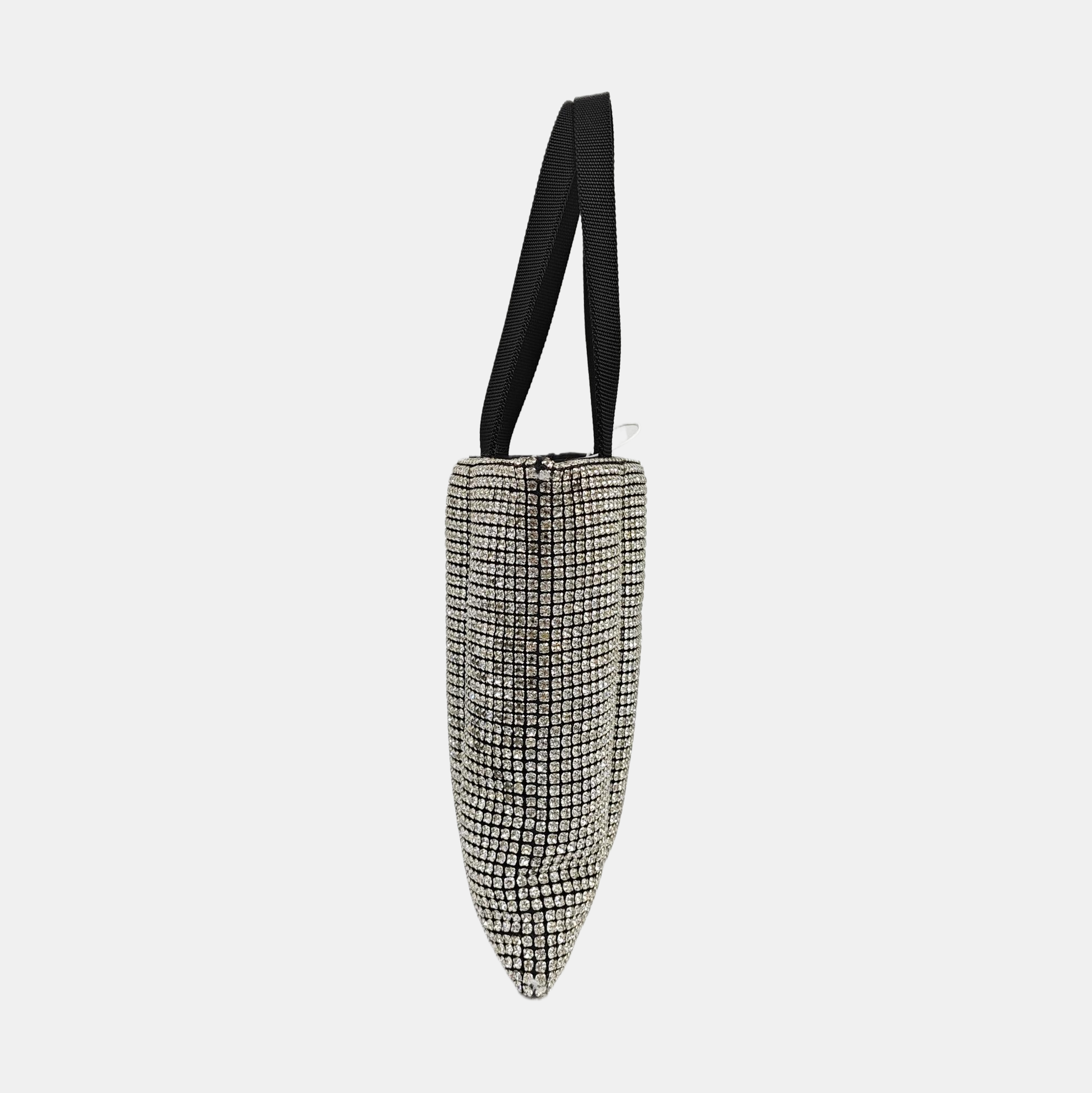 Lab-Grown Diamond Top Handle Bag Black