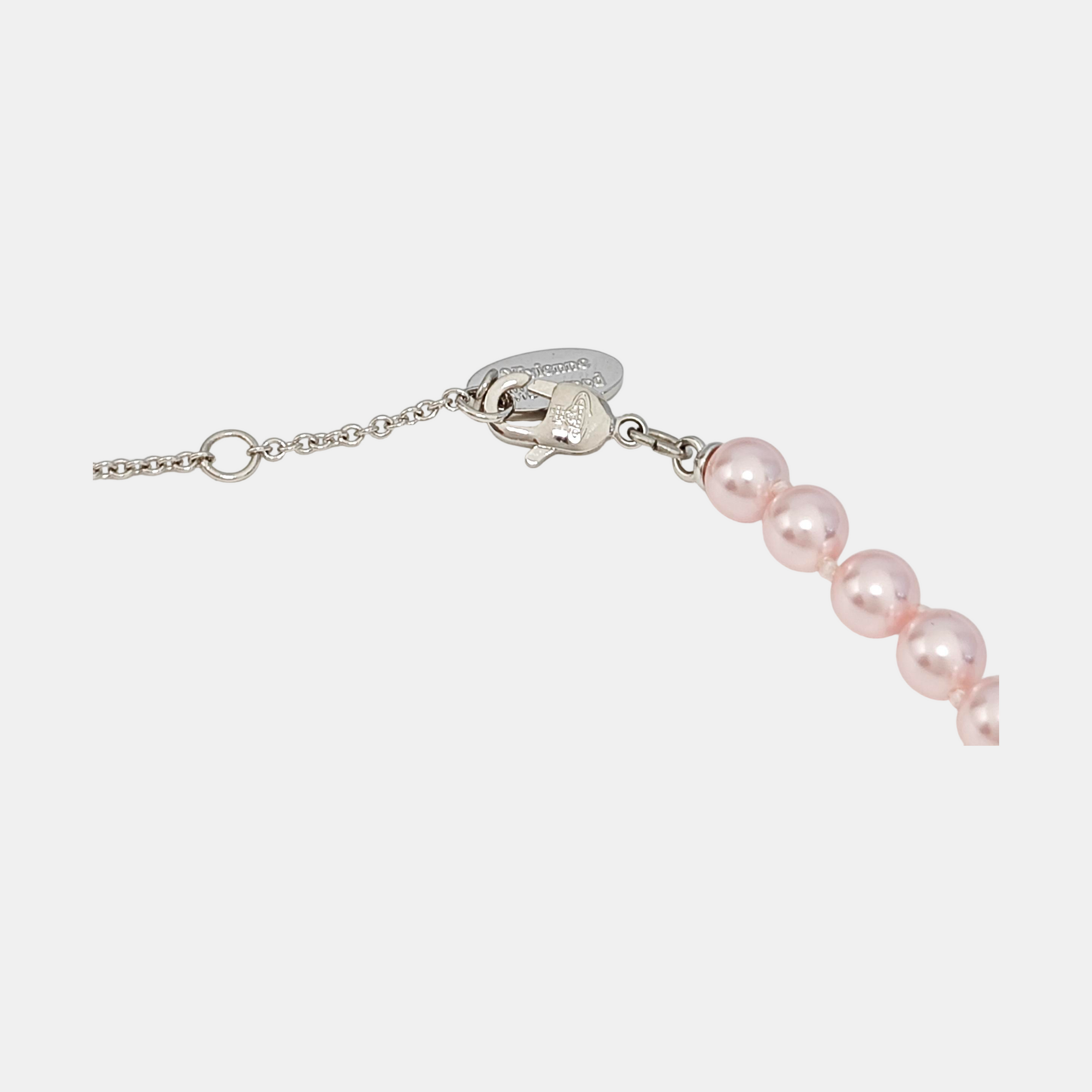 Faux Pearl Pink Necklace
