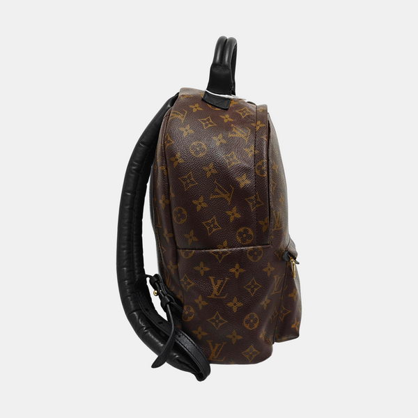 Monogram Coated Canvas Backpack Brown