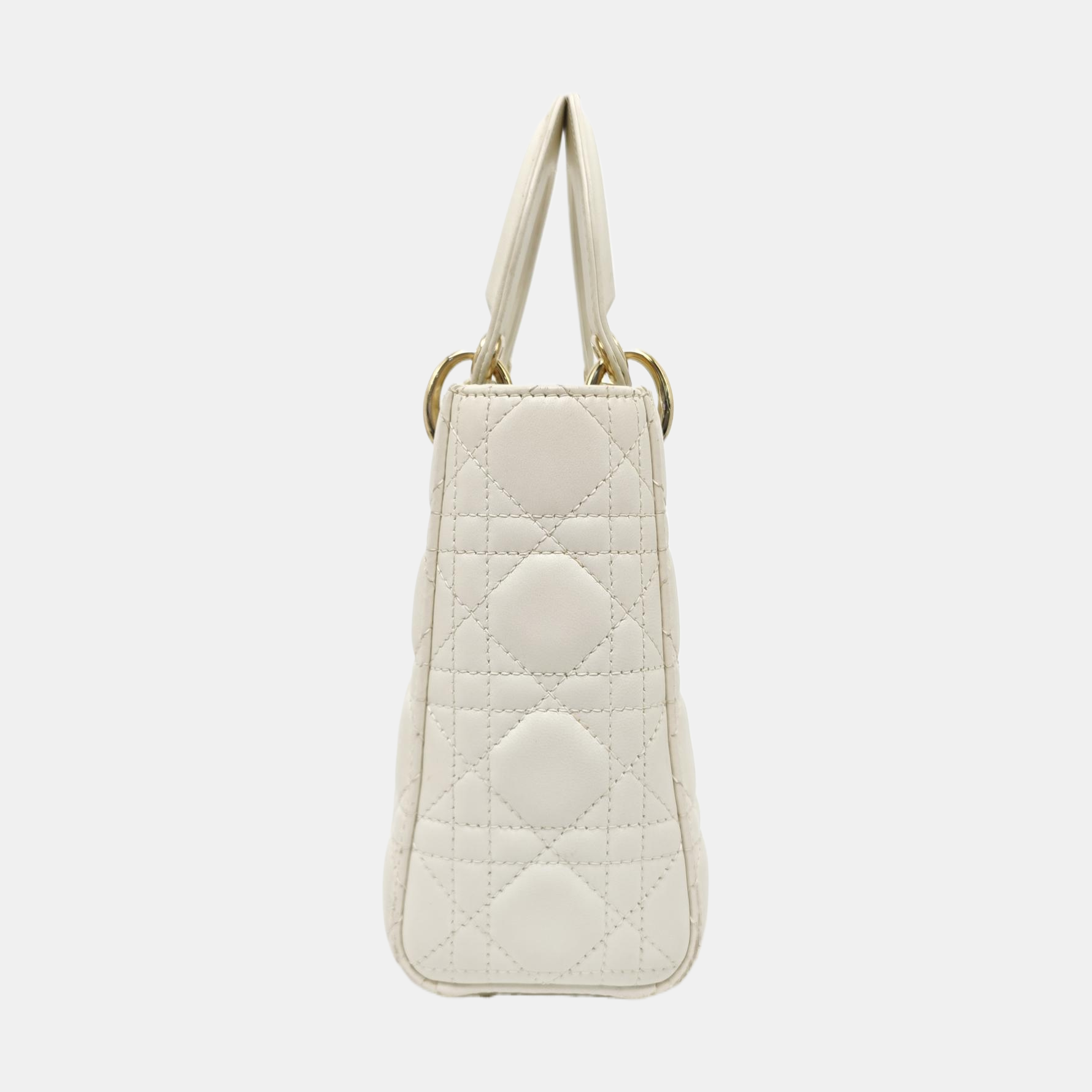 Lady Dior Small Cannage Lambskin White