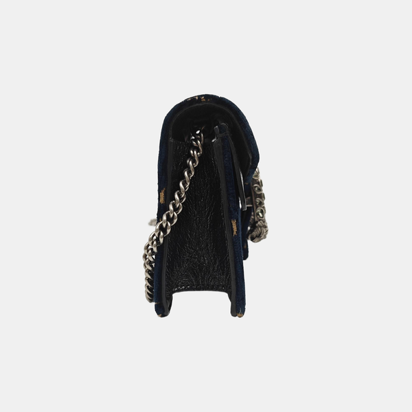 Dionysus Super Mini Monogram Velvet Blue
