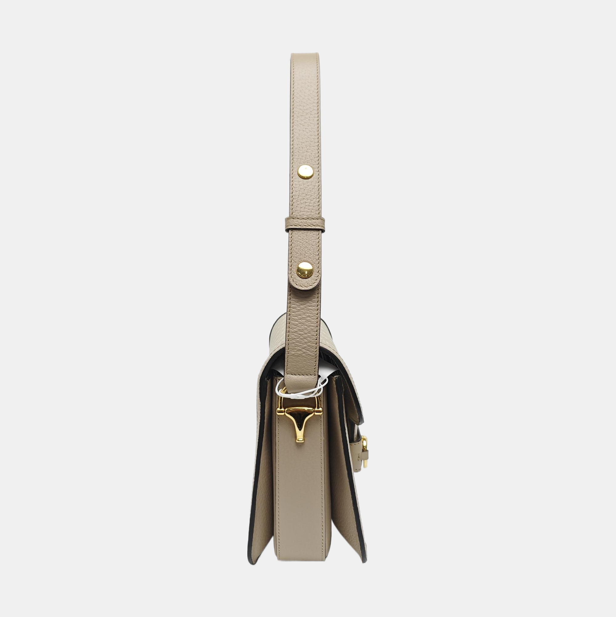 Horsebit 1955 Small Monogram Coated Canvas Beige