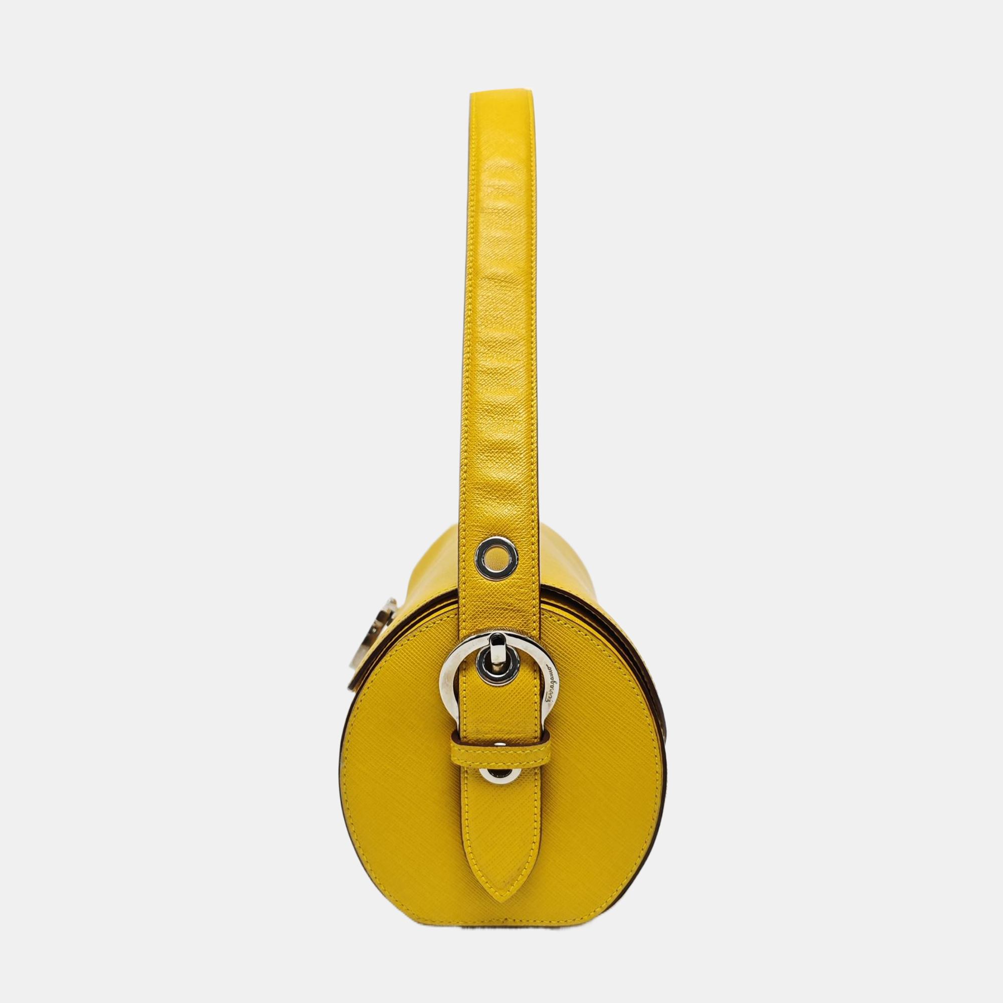 Calfskin Top Handle Bag Yellow