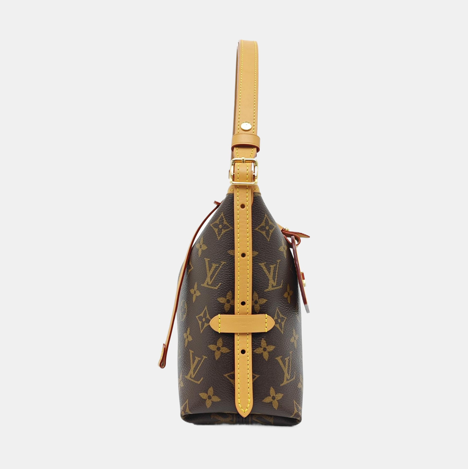 CARRYALL Small Monogram Coated Canvas Brown