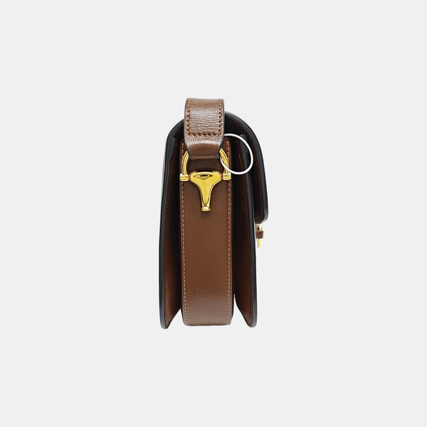 Horsebit 1955 Medium Monogram Coated Canvas Beige