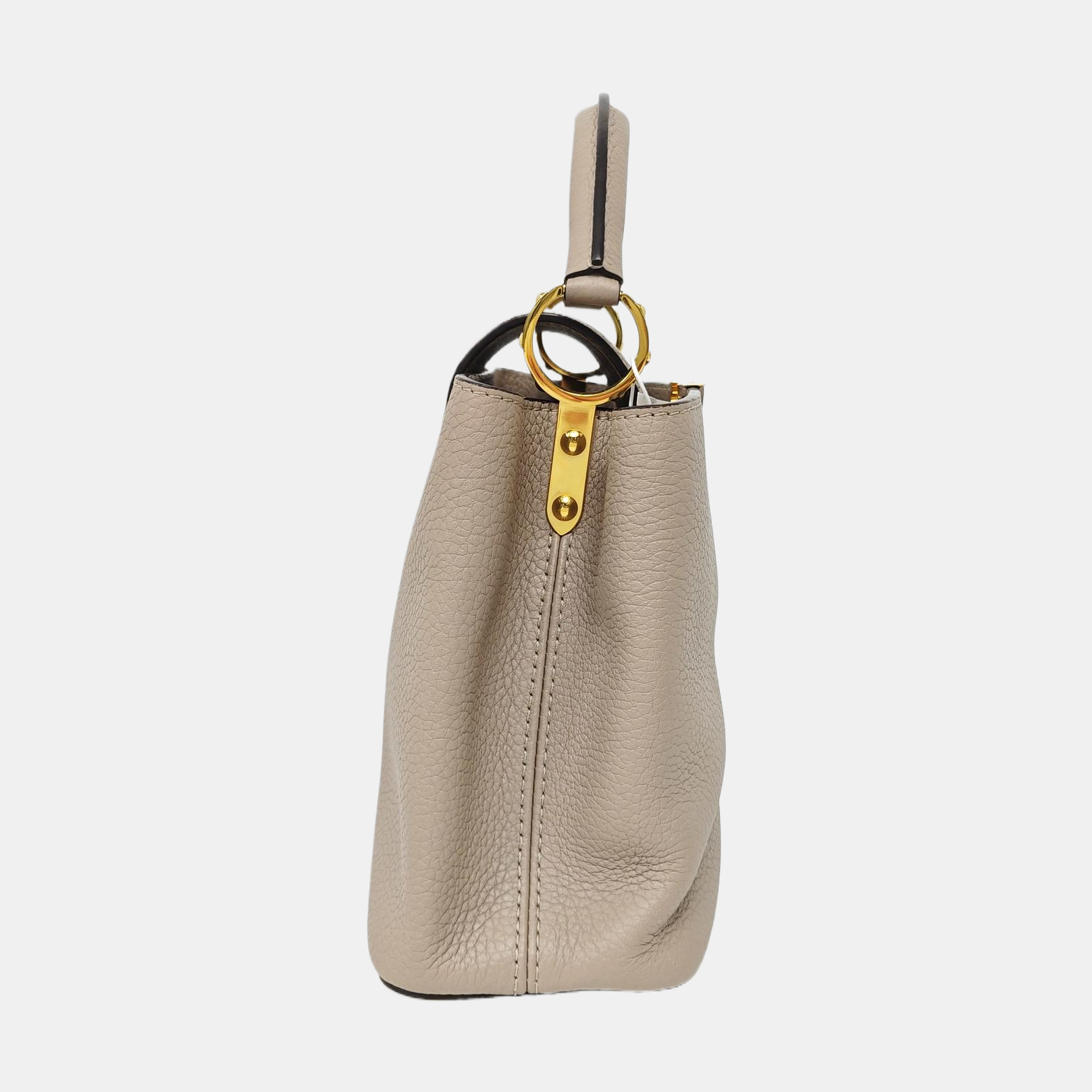 Authenticated pre-owned  CAPUCINES BB Calfskin Grey - Shoulder Bag at Looply