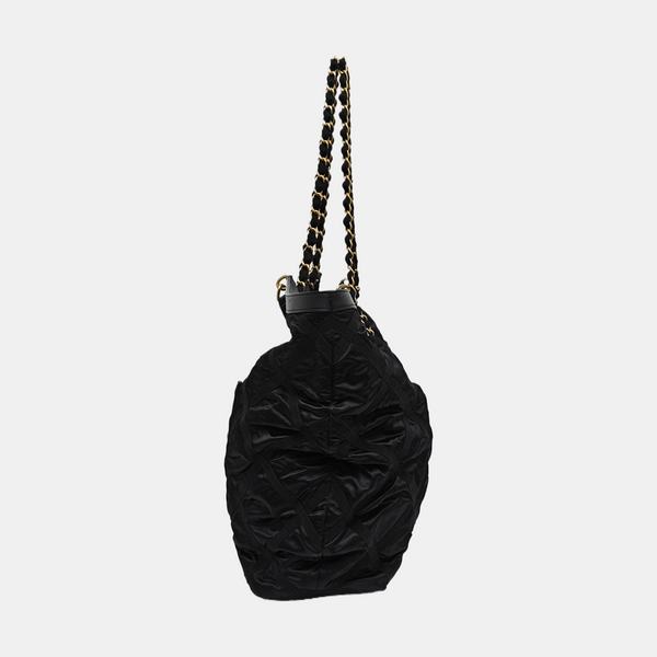 Quilted Nylon Medium Black