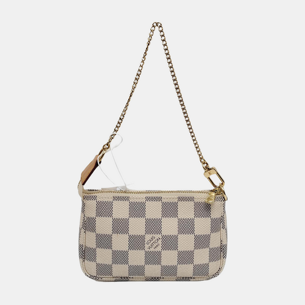 ACCESSOIRES Mini Damier Azur Coated Canvas White