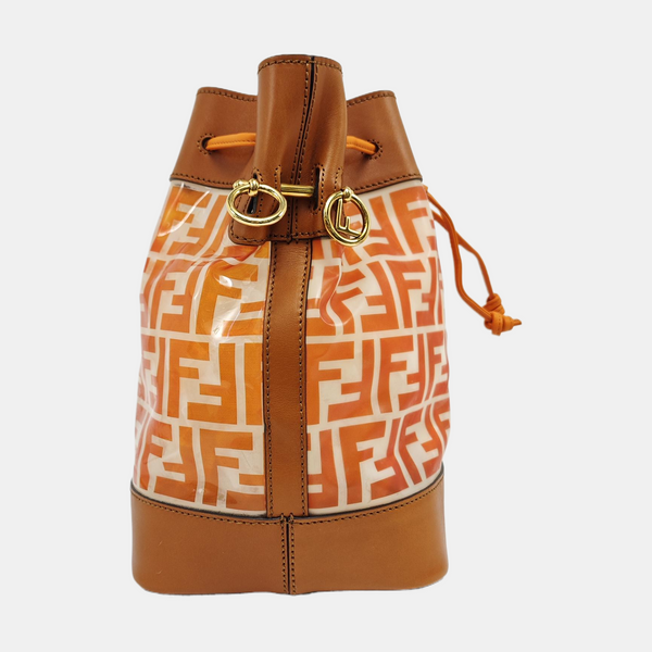 Authenticated pre-owned  Mon Tresor Small Special Material Brown - Bucket Bag at Looply