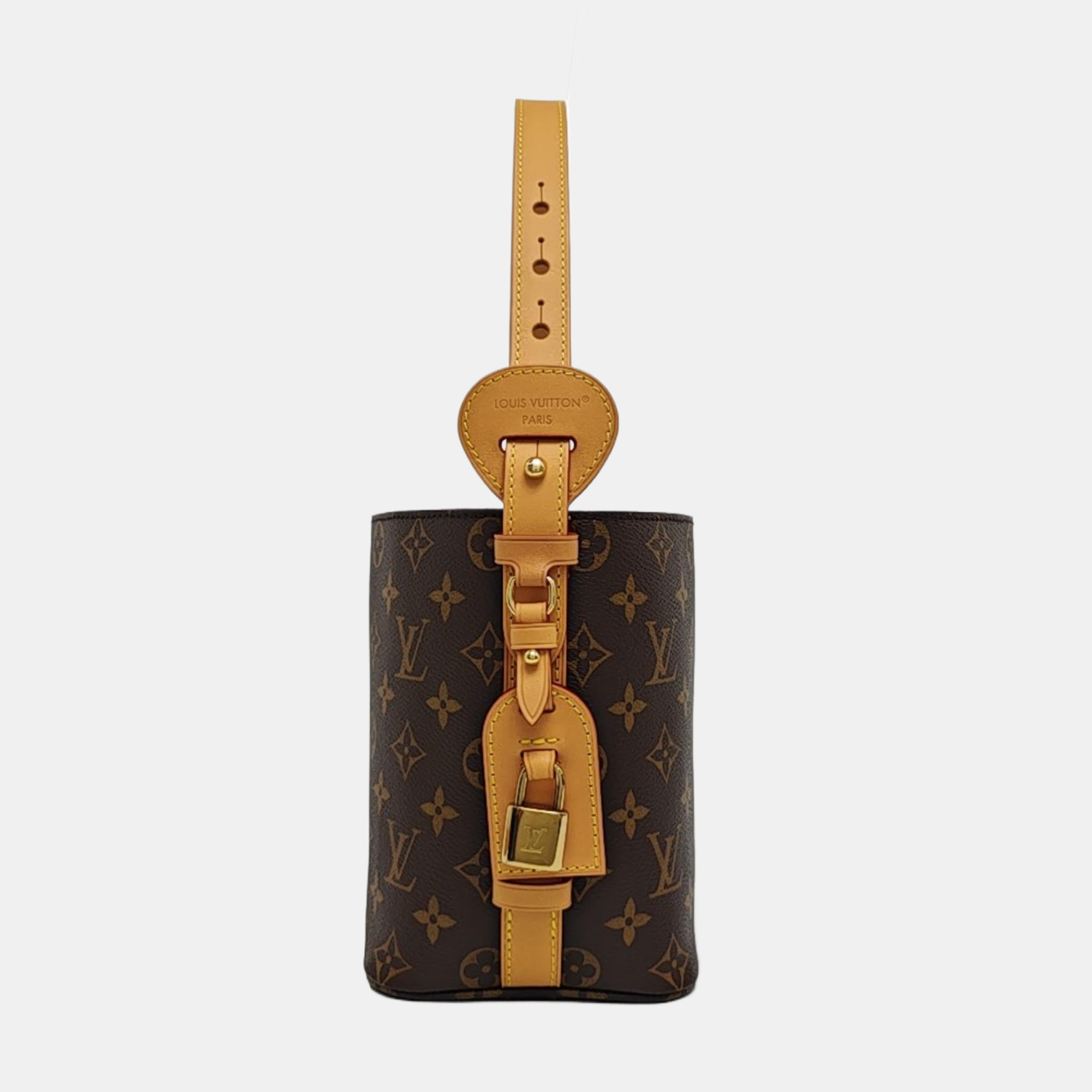ALL IN BB Monogram Coated Canvas Brown