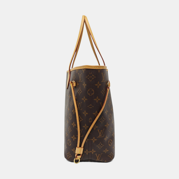 NEVERFULL MM Monogram Coated Canvas Brown
