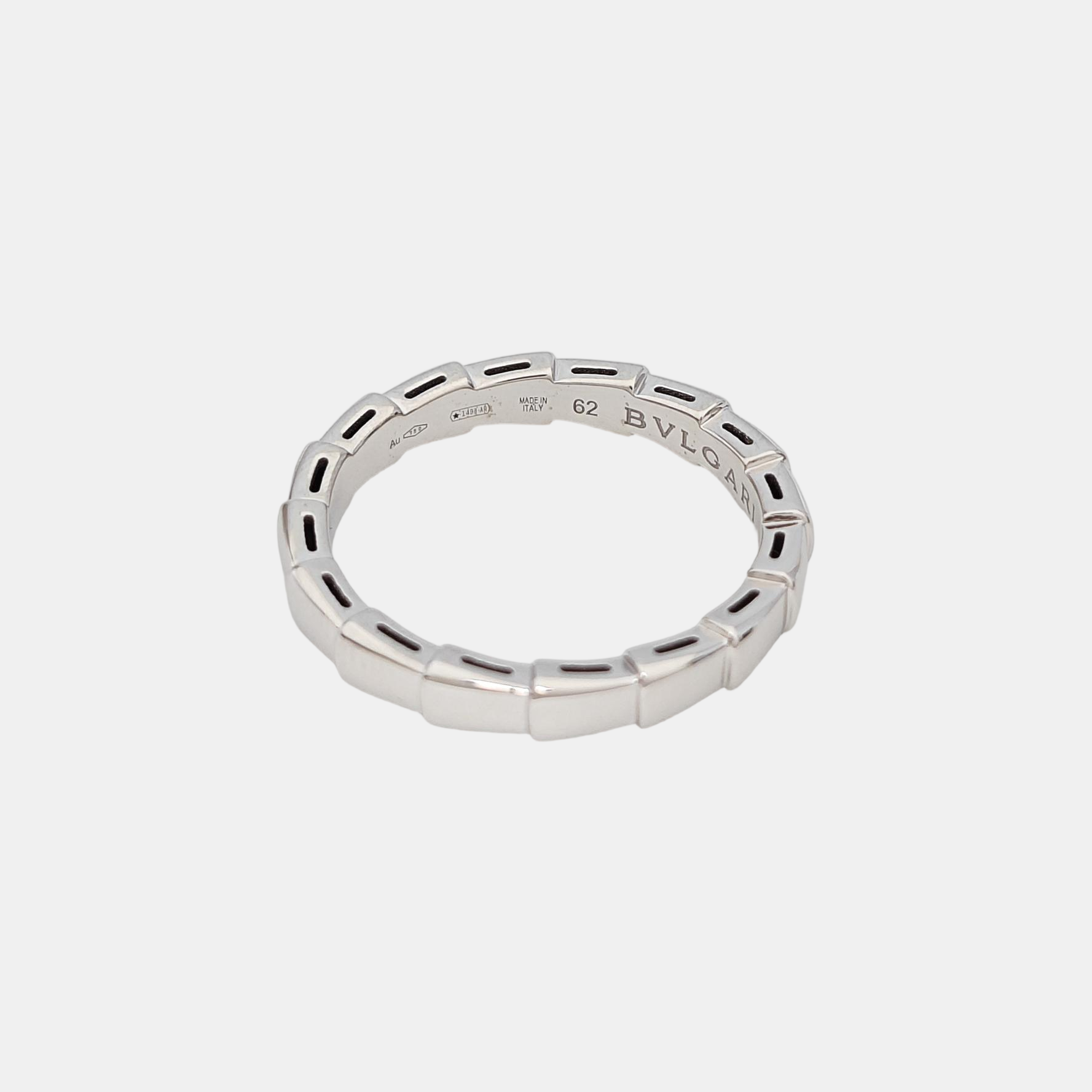 SERPENTI 18k White Gold Silver Ring EU 62
