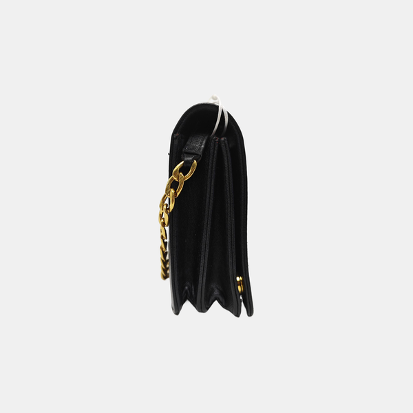 Saffiano Calfskin Shoulder Bag Black
