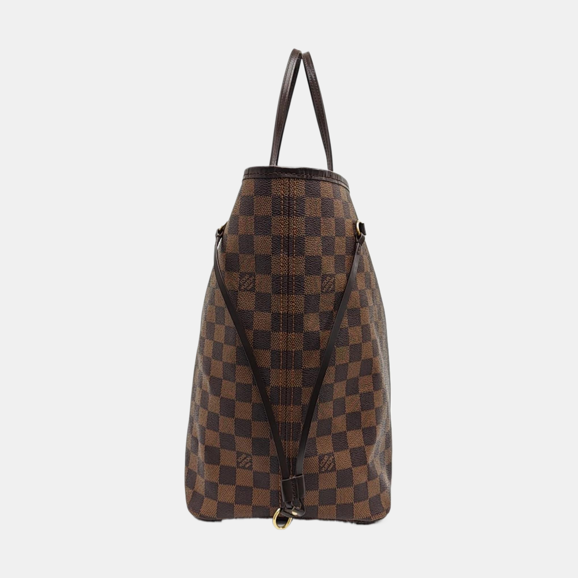 NEVERFULL GM Damier Ebene Coated Canvas Brown
