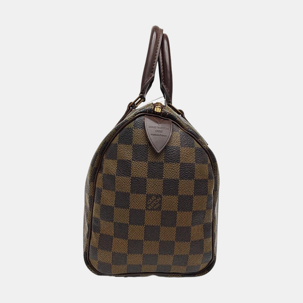 SPEEDY 25 Damier Ebene Coated Canvas Brown