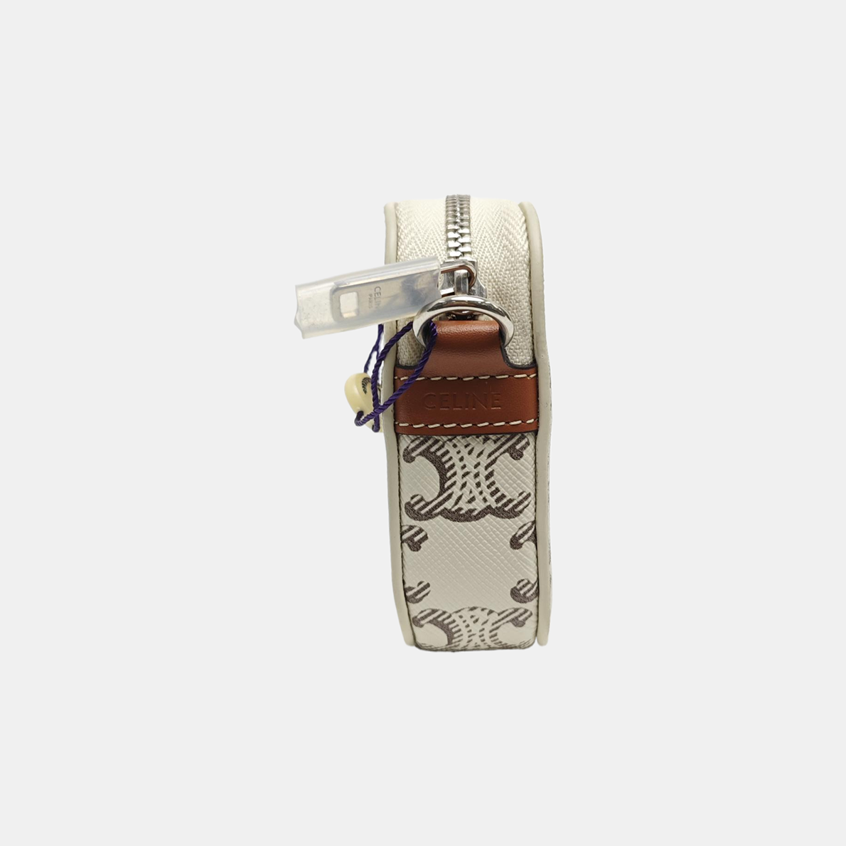 Coated Canvas Shoulder Bag White