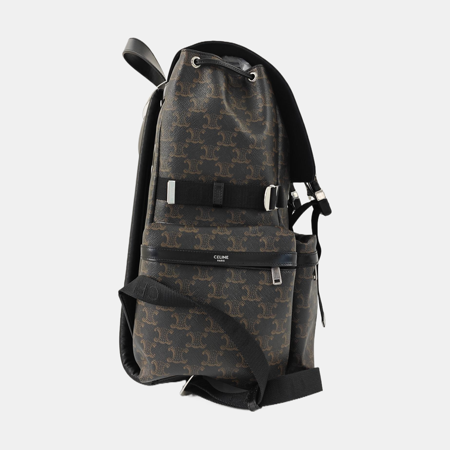Coated Canvas Backpack Brown
