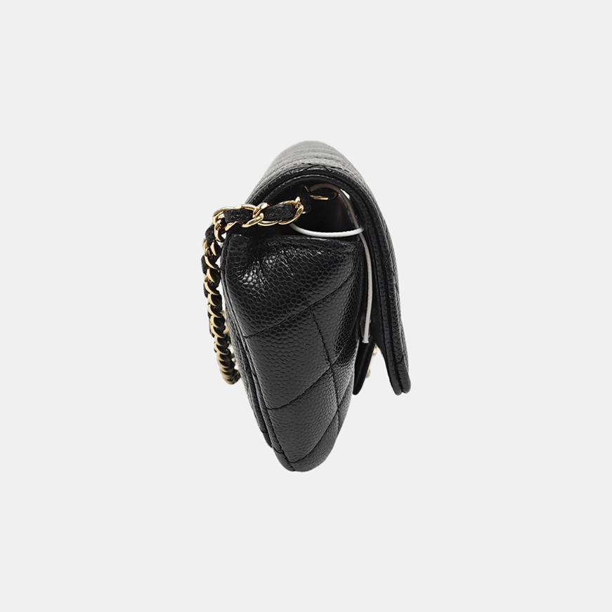 Quilted Grained Calfskin Black