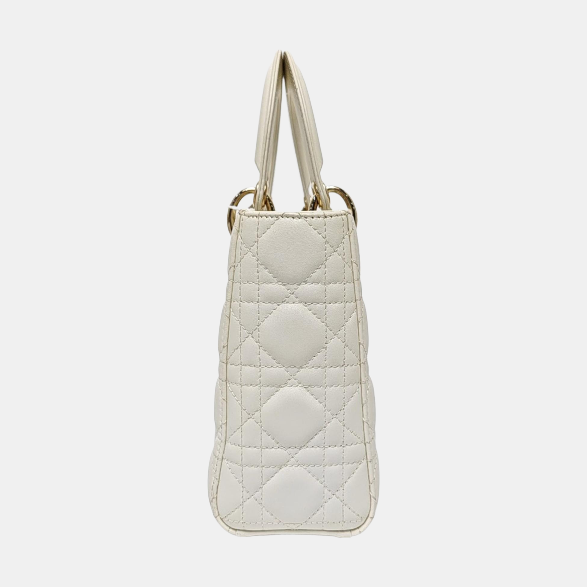 Lady Dior Cannage Lambskin White