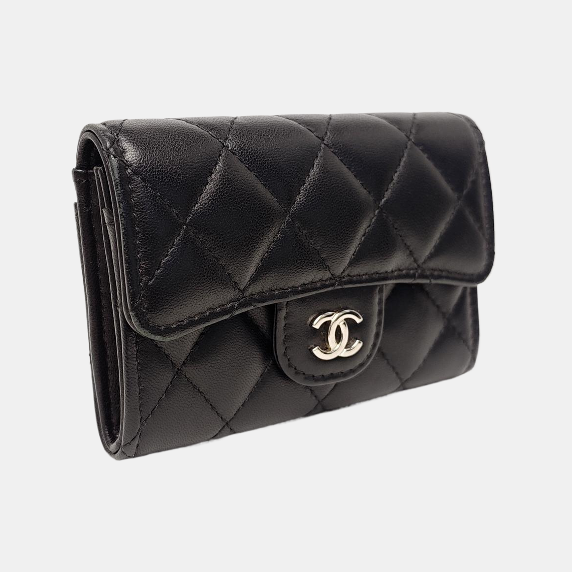 Quilted Lambskin Wallet Black