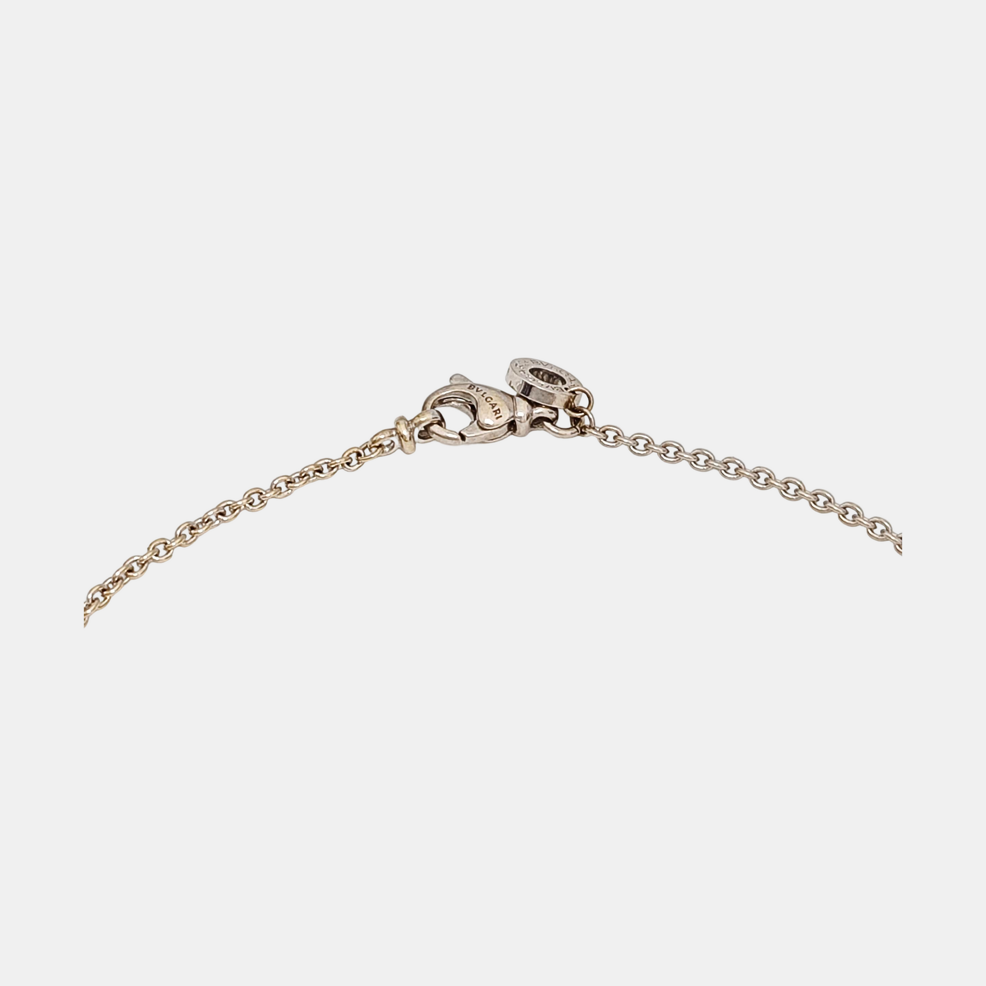 B.ZERO1 18k White Gold Silver Necklace