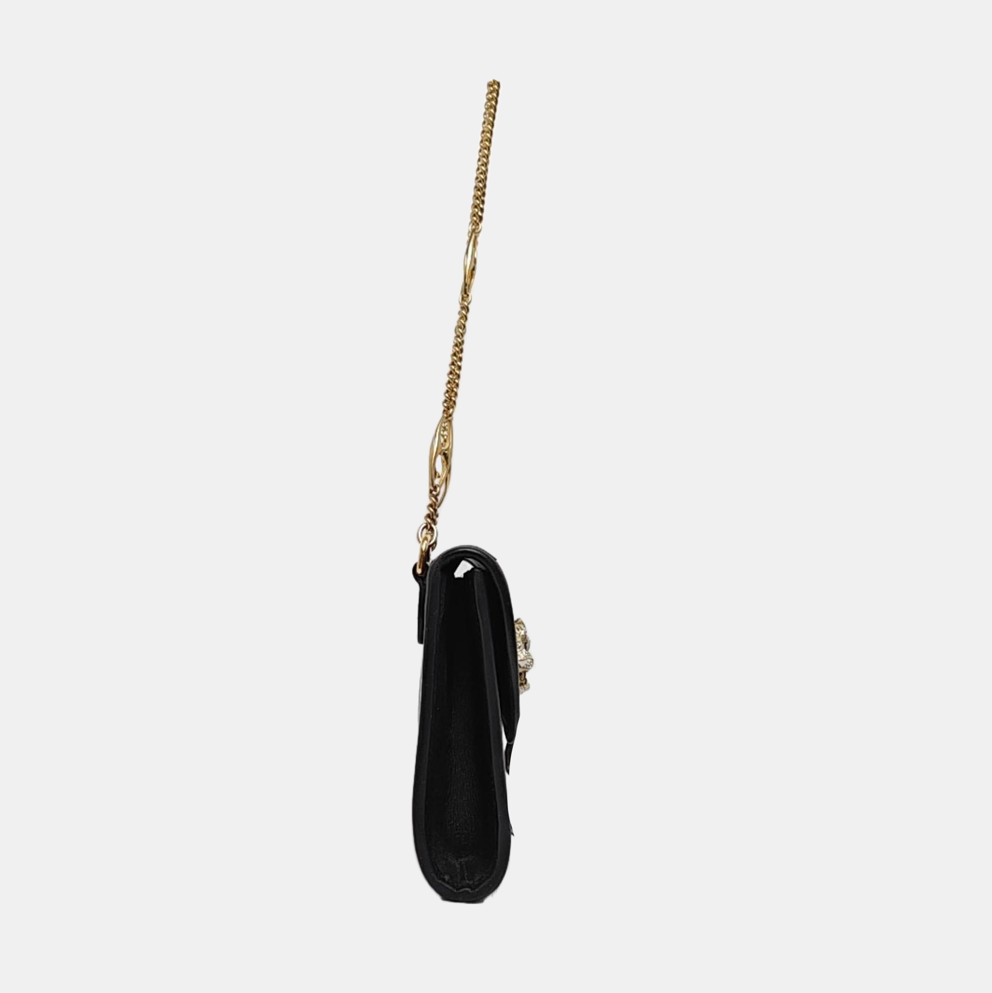 Rajah Small Calfskin Black