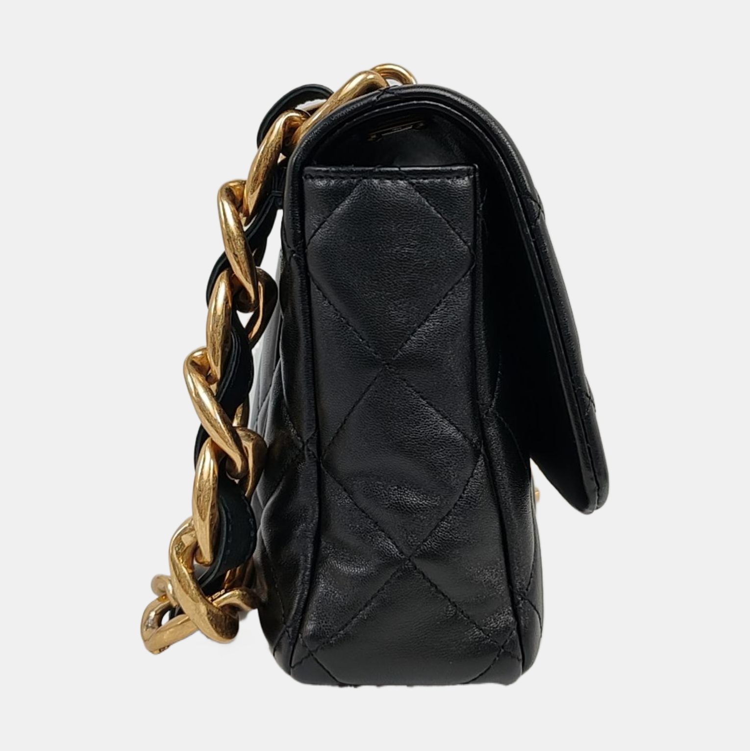 CC CROWN Quilted Lambskin Black