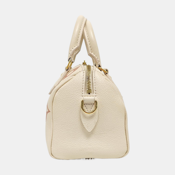 SPEEDY 20 Monogram Calfskin Beige