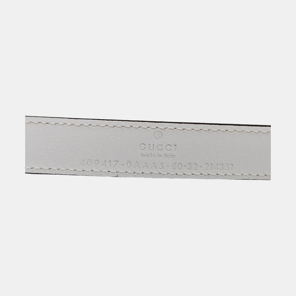 Leather Belt White