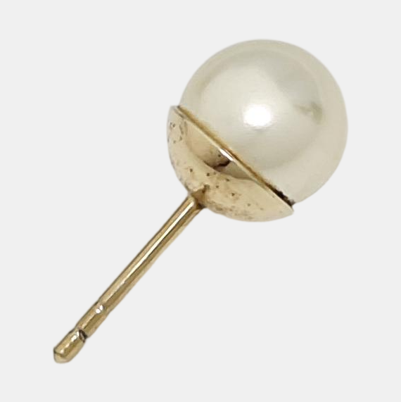 Dior Tribales Metal White Stud Earrings