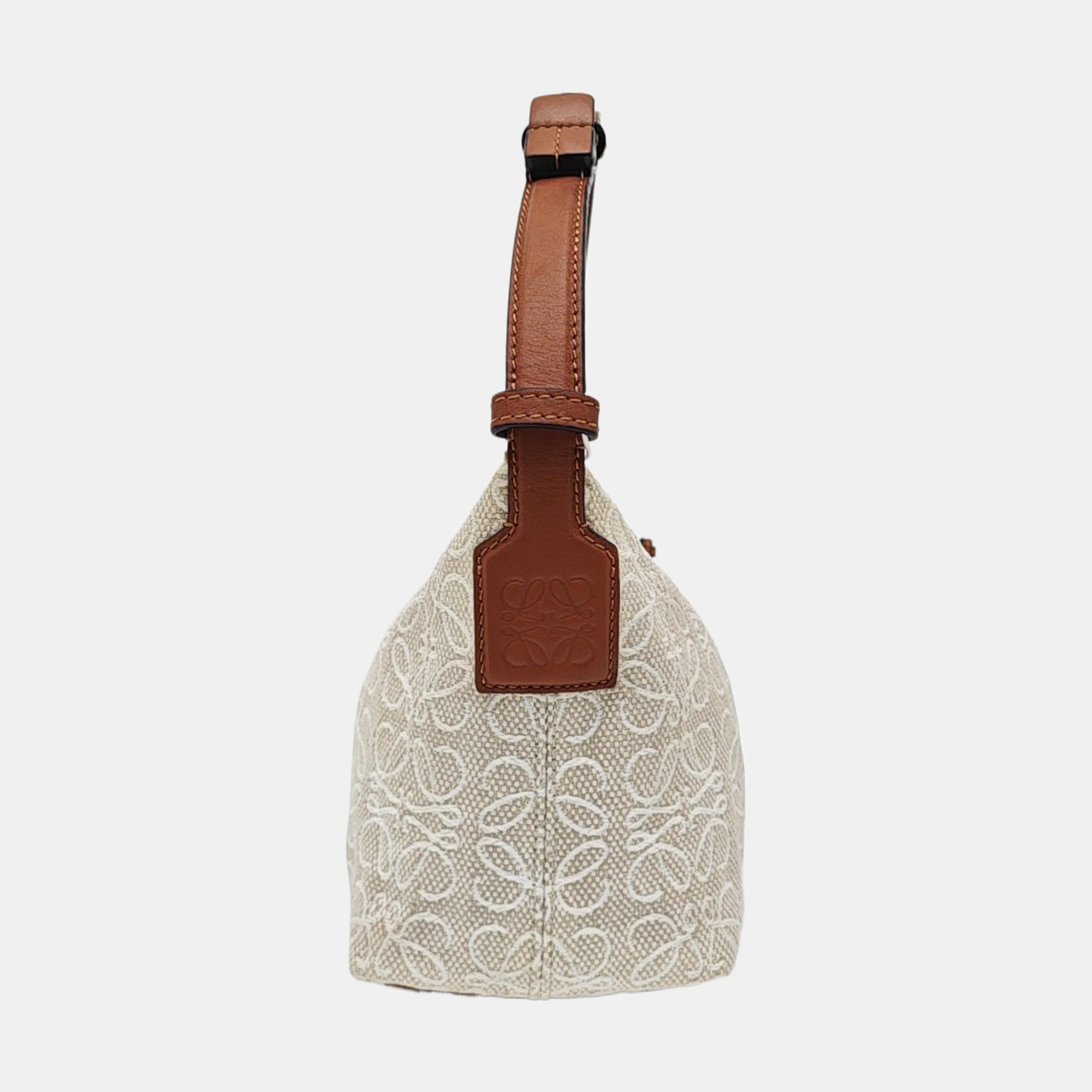 Monogram Canvas Shoulder Bag Beige