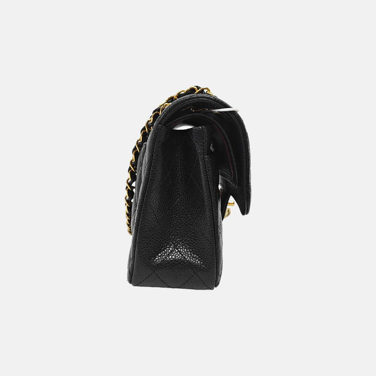 CLASSIC FLAP Small Quilted Grained Calfskin Black