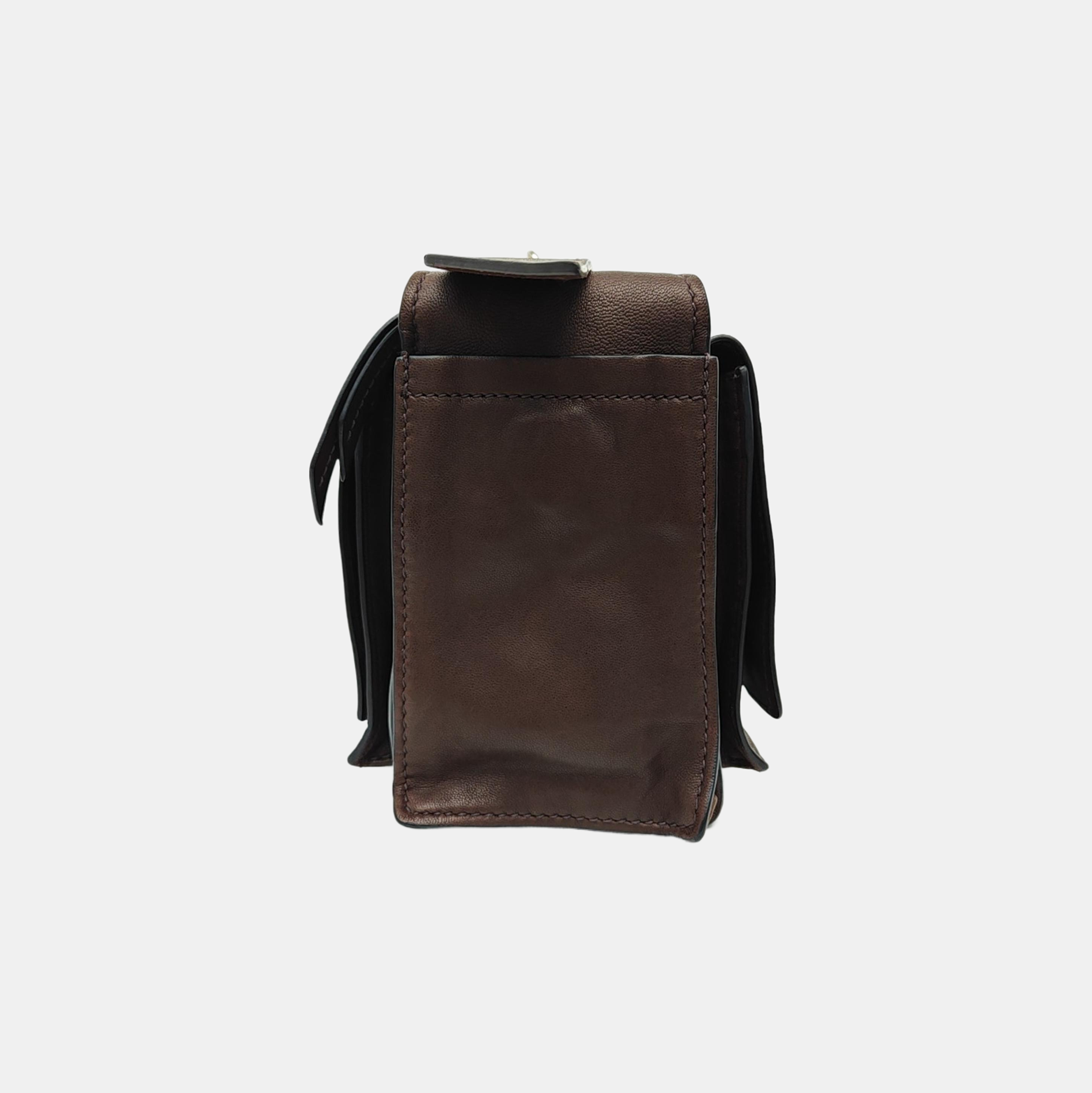 Lambskin Shoulder Bag Brown