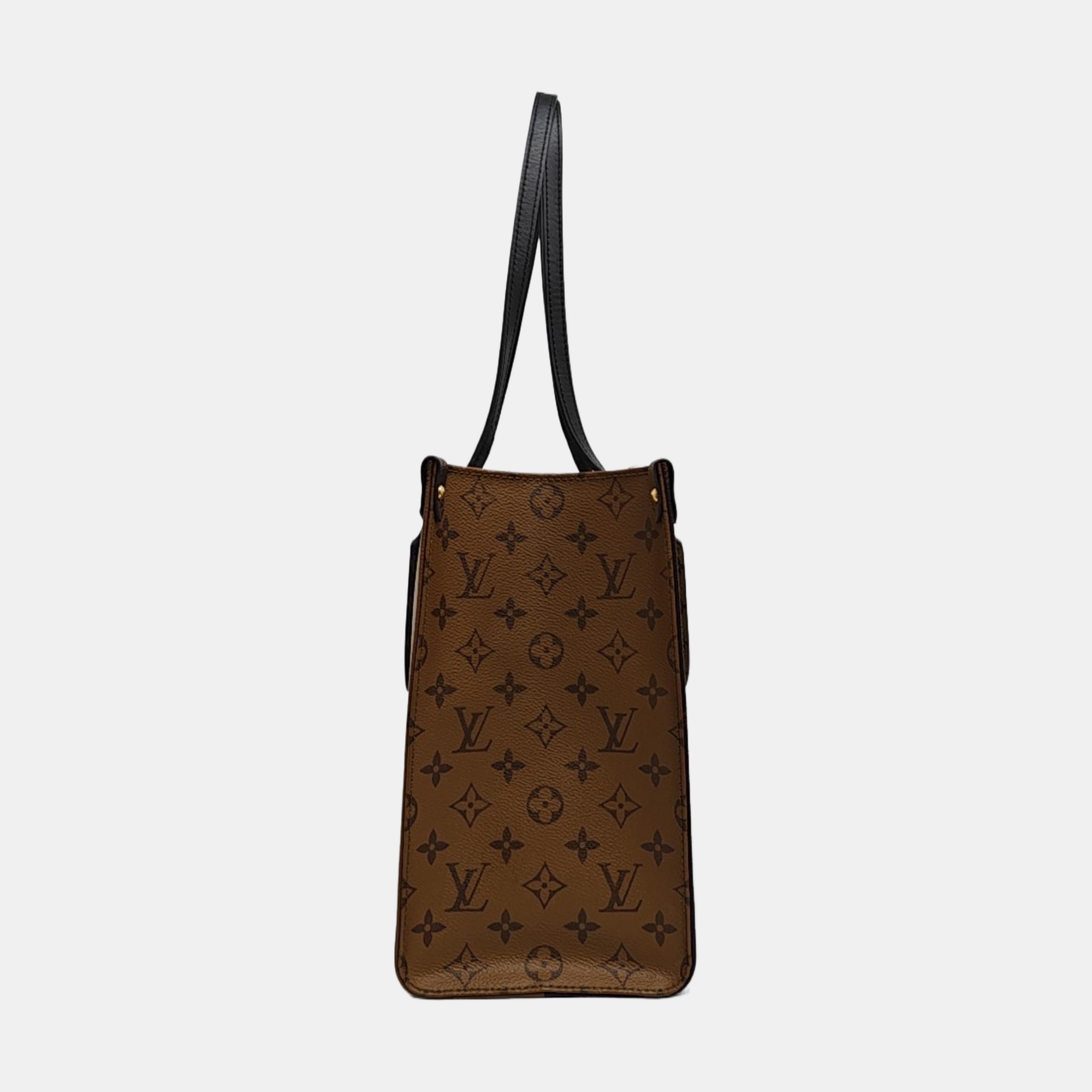 ONTHEGO MM Monogram Coated Canvas Brown