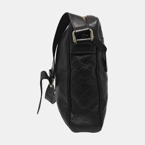 Monogram Calfskin Shoulder Bag Black