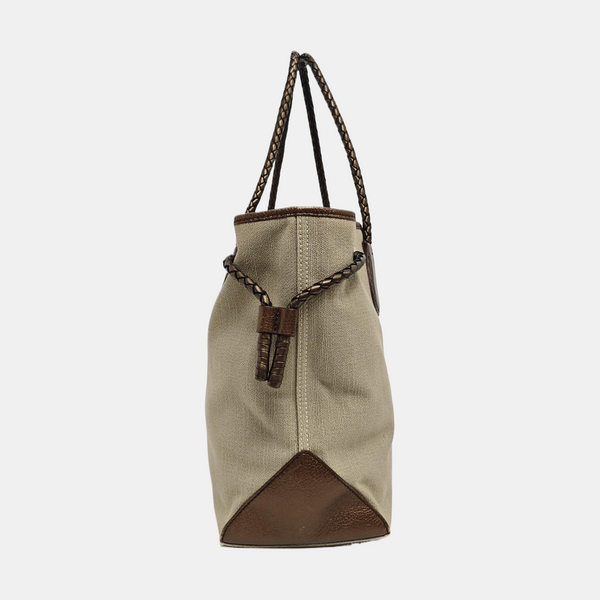 Canvas Top Handle Bag Beige