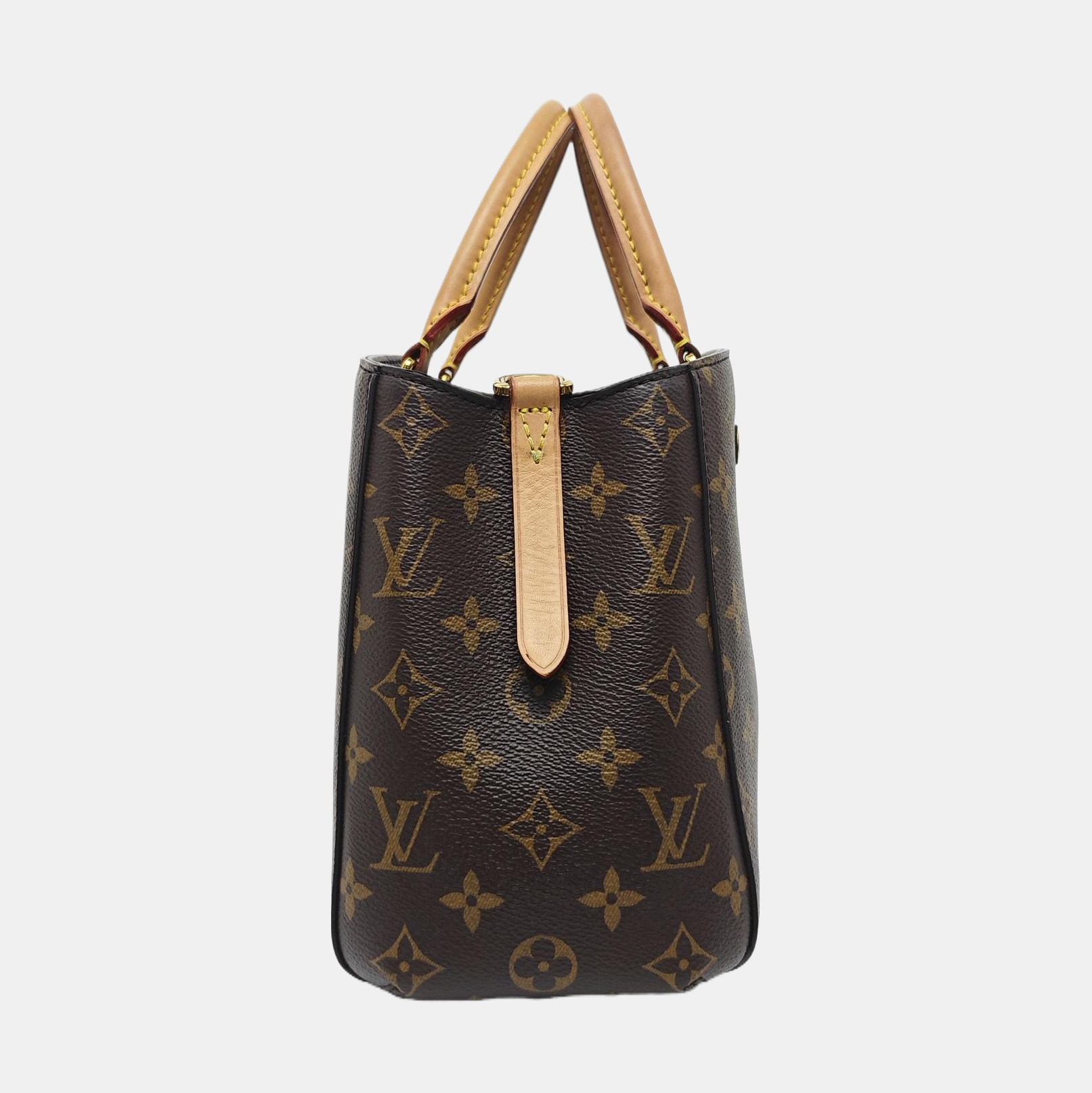 MONTAIGNE BB Monogram Coated Canvas Brown