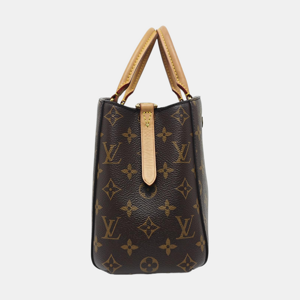 MONTAIGNE BB Monogram Coated Canvas Brown