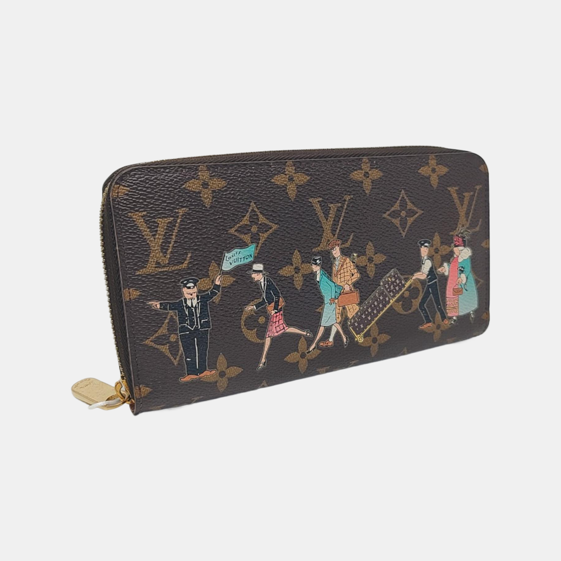 ZIPPY Monogram Coated Canvas Brown Wallet