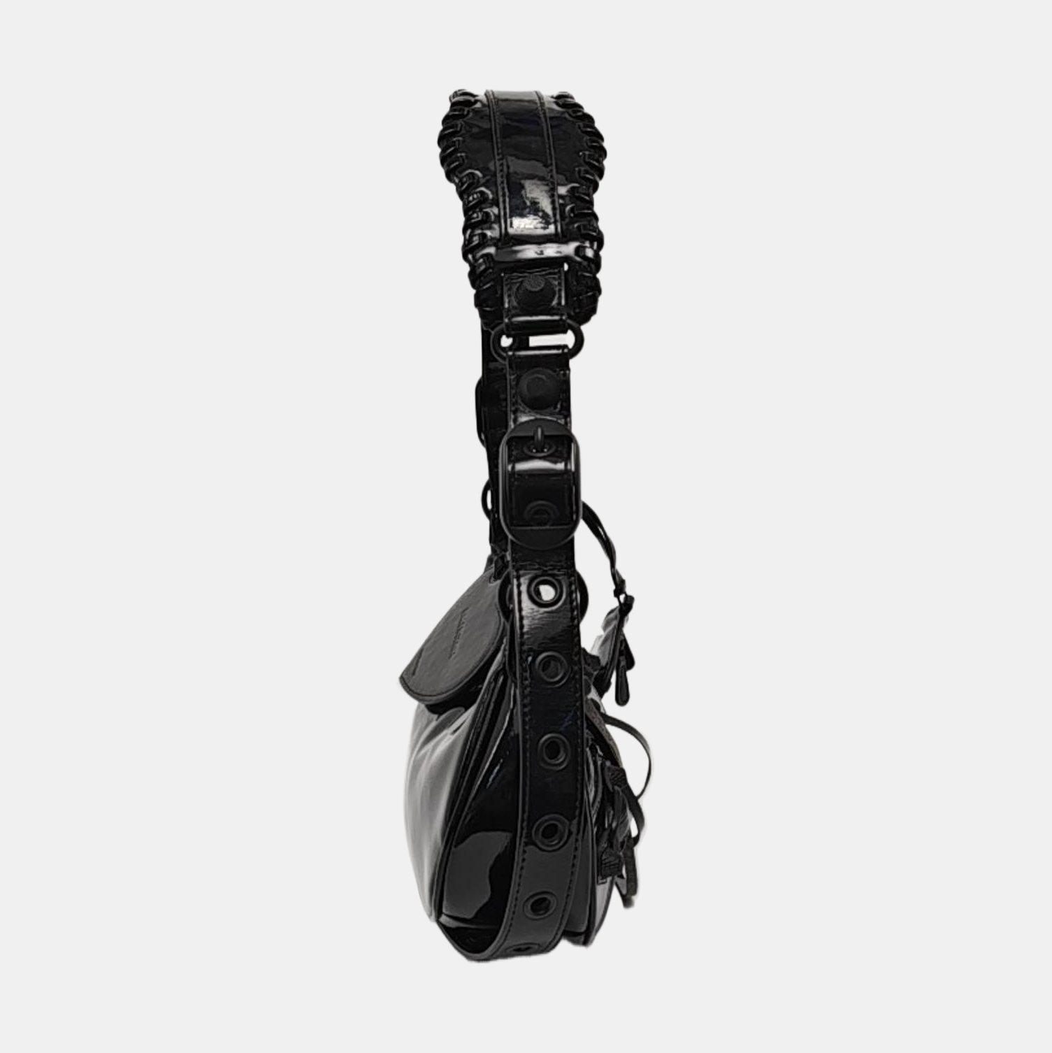 Le Cagole Mini Patent Leather Black