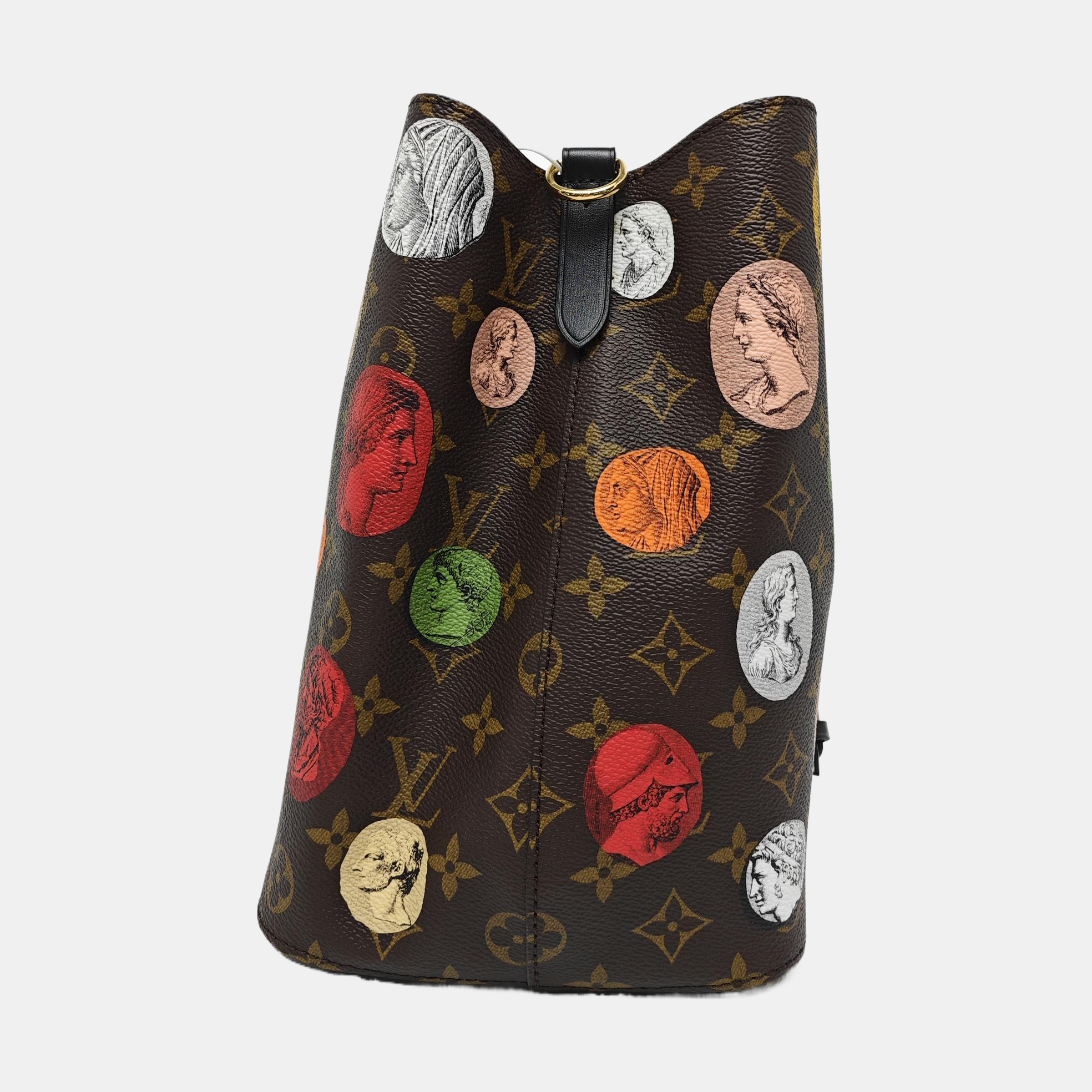 NÉONOÉ MM Monogram Coated Canvas Brown
