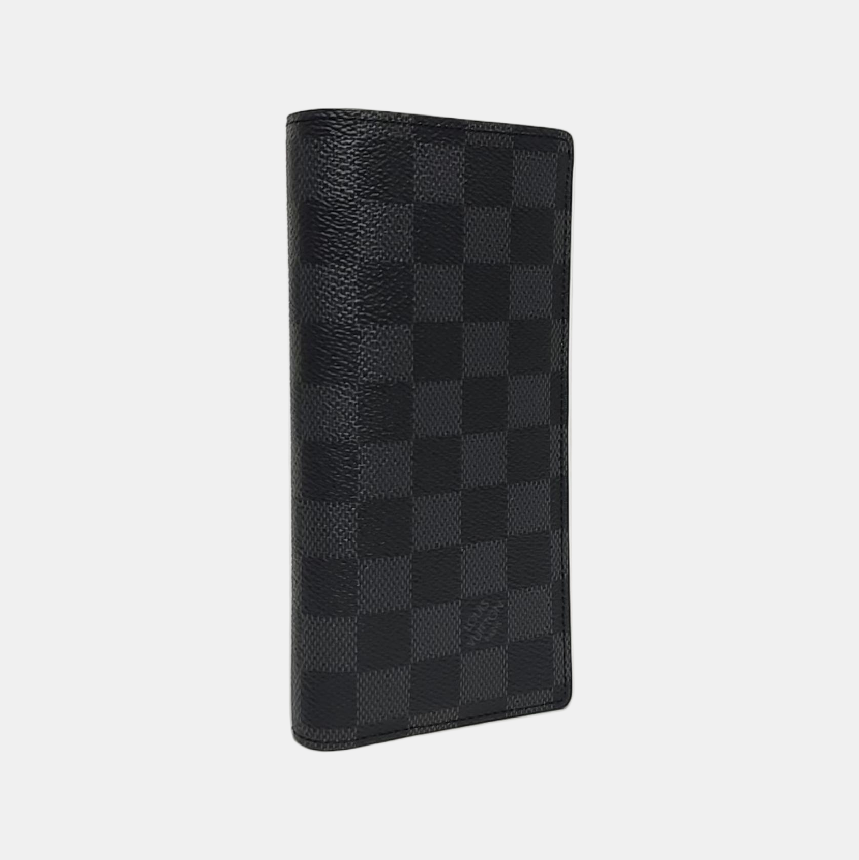 BRAZZA Damier Graphite Coated Canvas Gray Wallet