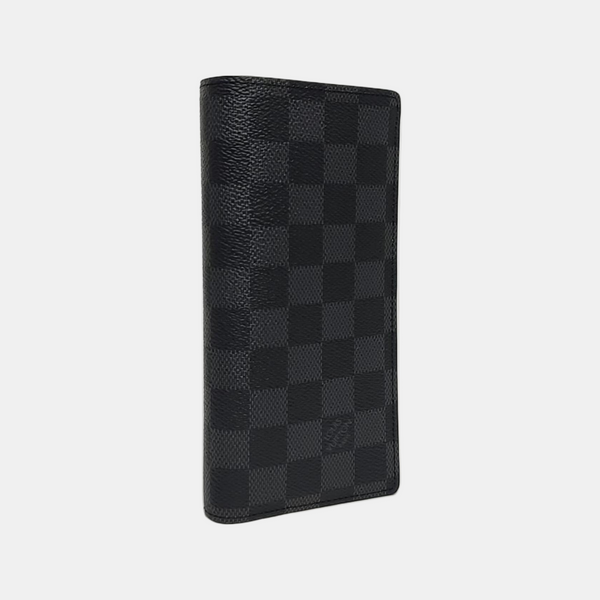 BRAZZA Damier Graphite Coated Canvas Gray Wallet