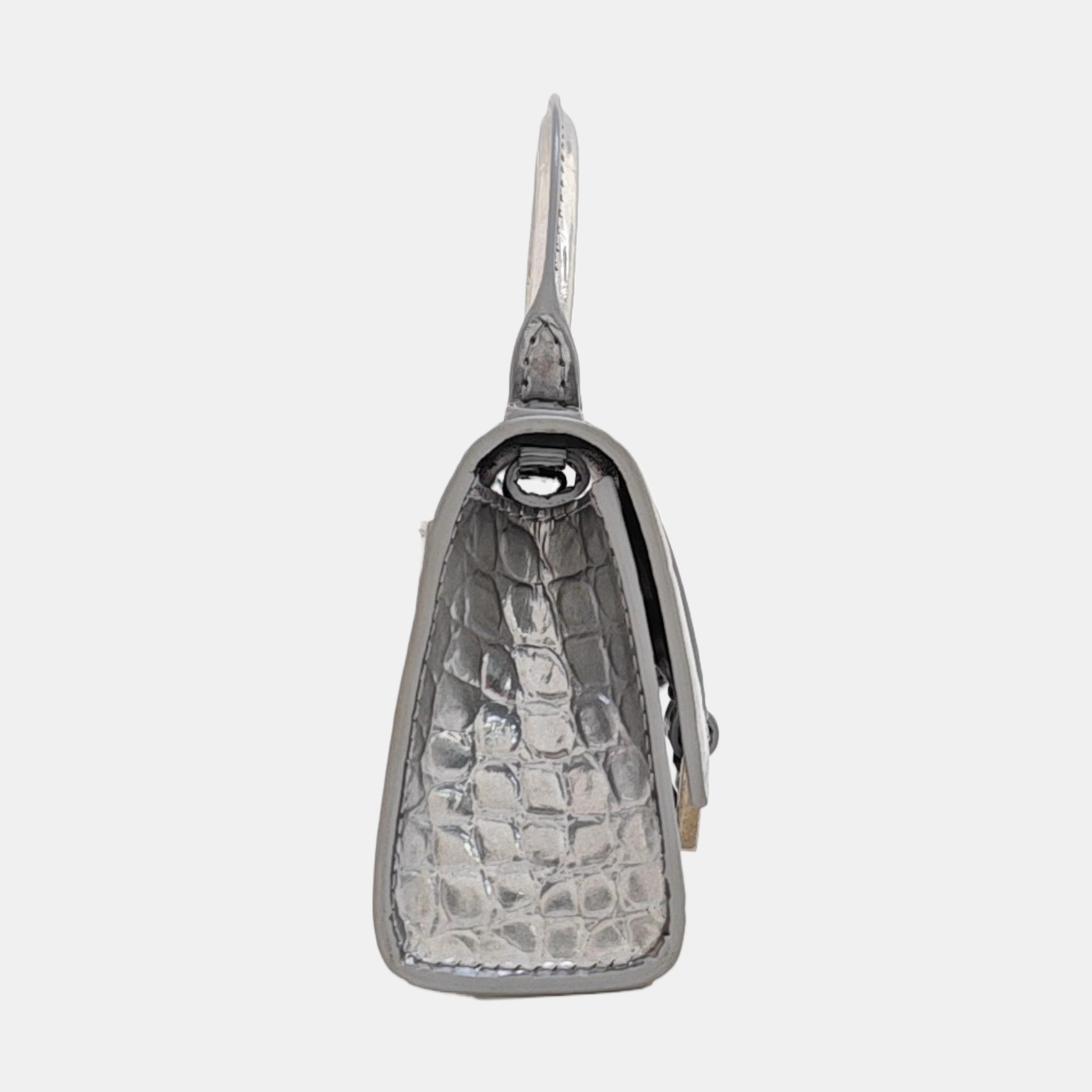 Hourglass Mini Calfskin Silver